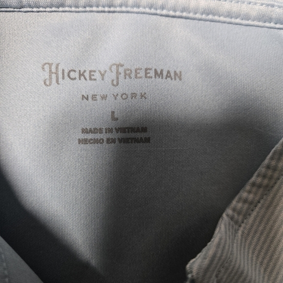 Hickey Freeman NY Striped Blue Golf Quarter-Zip Pullover Mens Large - Picture 4 of 5